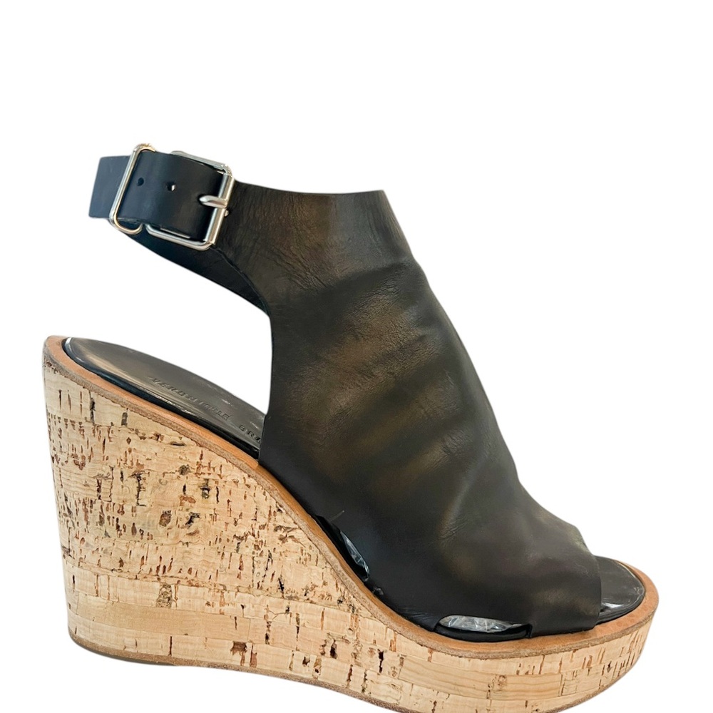 Véronique Branquinho black crock wedge sandals